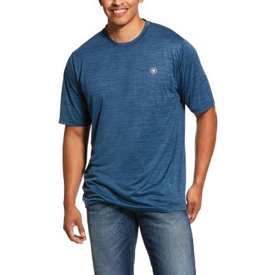 Ariat Charger Basic - T Shirts Blauw Heren - 38207-993